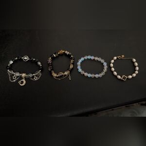 Galaxy Glass And Mermaid Glass bracelet Lot